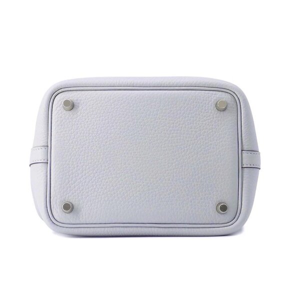 HERMES Picotin Lock Size PM Taurillon Clemence Blue Gacier - Picture 3 of 7